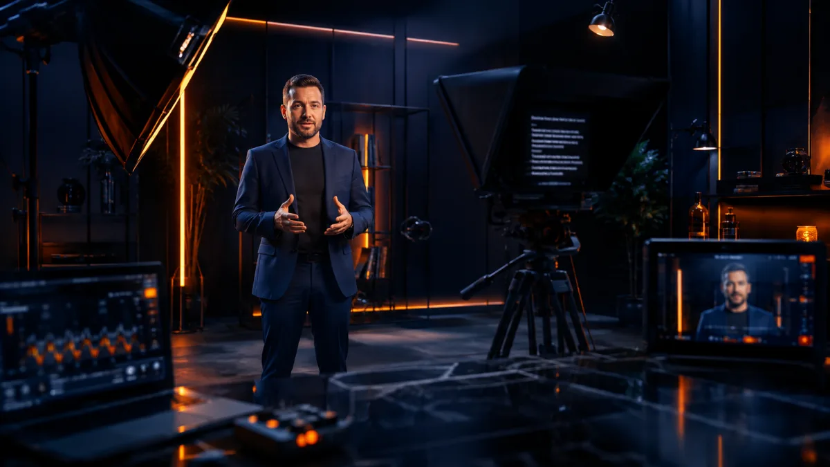 Professionelle Videoproduktion im Studio – Business Content