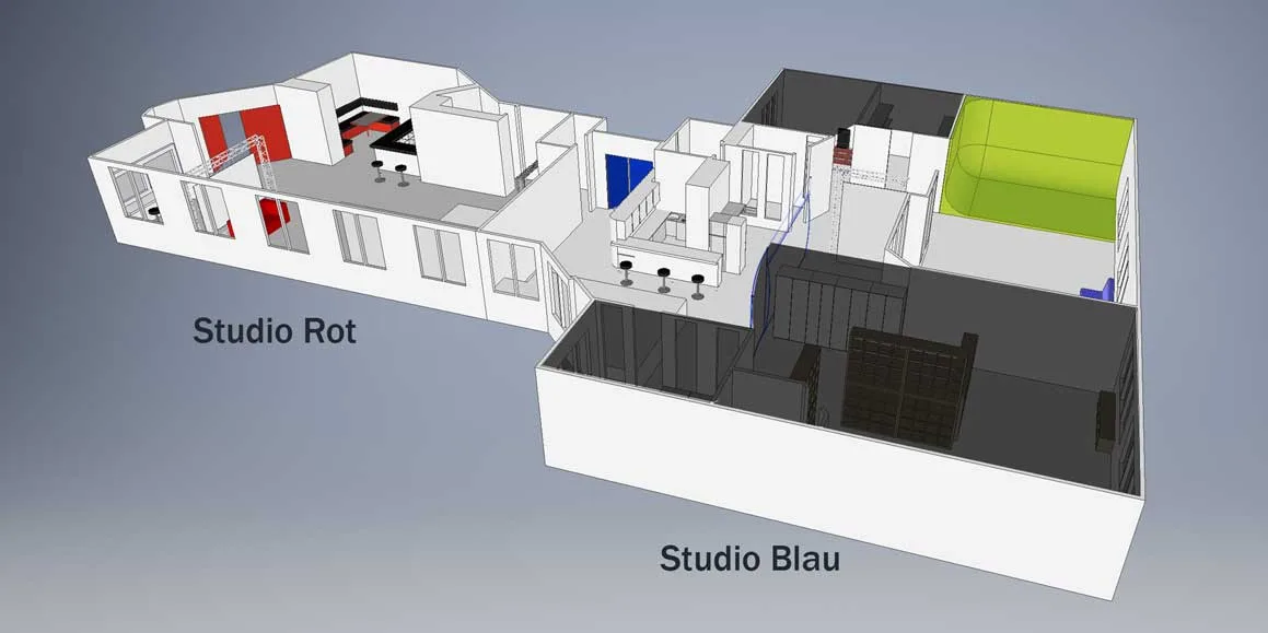 3D-Übersicht der ArtwerkStudios