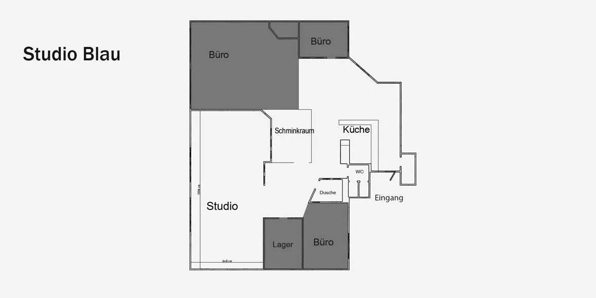 Raumplan Studio Blau / Greenbox